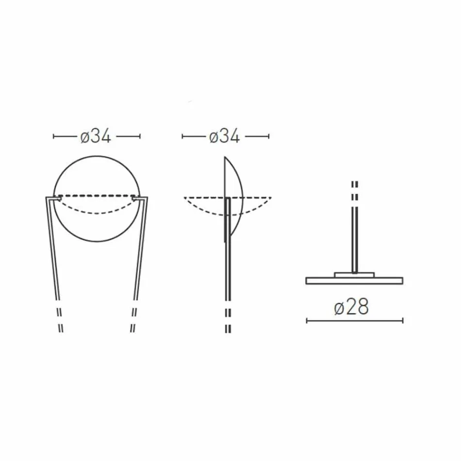 Stehlampe mit Metallstruktur und integrierter LED Made in Italy - Rione Viadurini