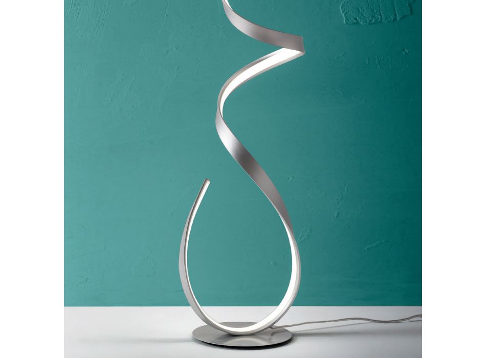 Stehlampe mit Struktur aus lackiertem Metall mit LED-Licht - Lumino Viadurini