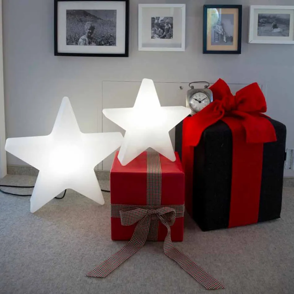 Stehlampe in weißer oder roter Sternform, modernes Design - Ringostar Viadurini