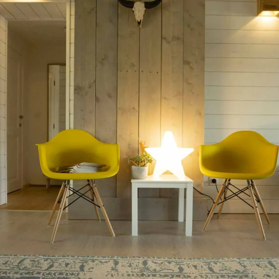 Stehlampe in weißer oder roter Sternform, modernes Design - Ringostar Viadurini