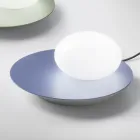 Stehlampe aus Aluminium, Metall und weißem Glas - Luma Viadurini