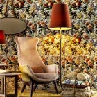 Stehlampe aus Metall und Stoff Grilli Snake made in Italy Viadurini