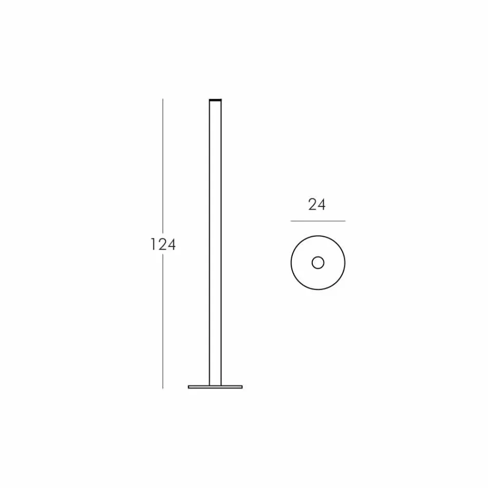 Slim Flux Stehleuchte aus Methacrylat, hergestellt in Italien Viadurini