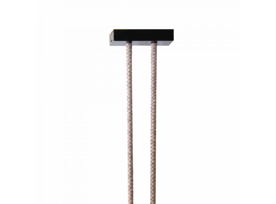 Grilli Snake made in Italy Designlampe aus Leder und Metall Viadurini