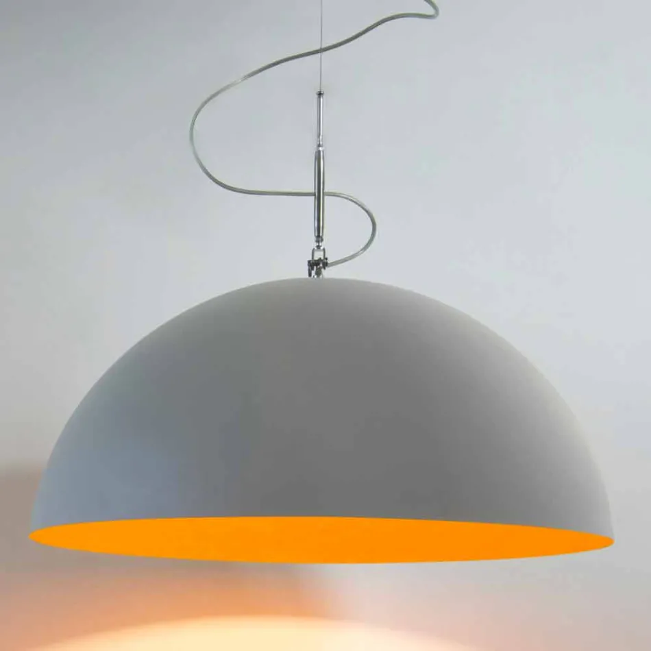 Hängeleuchte Design-Lampe In-es.artdesign Mezza Luna Cement paint Viadurini