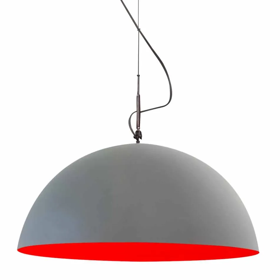 Hängeleuchte Design-Lampe In-es.artdesign Mezza Luna Cement paint Viadurini