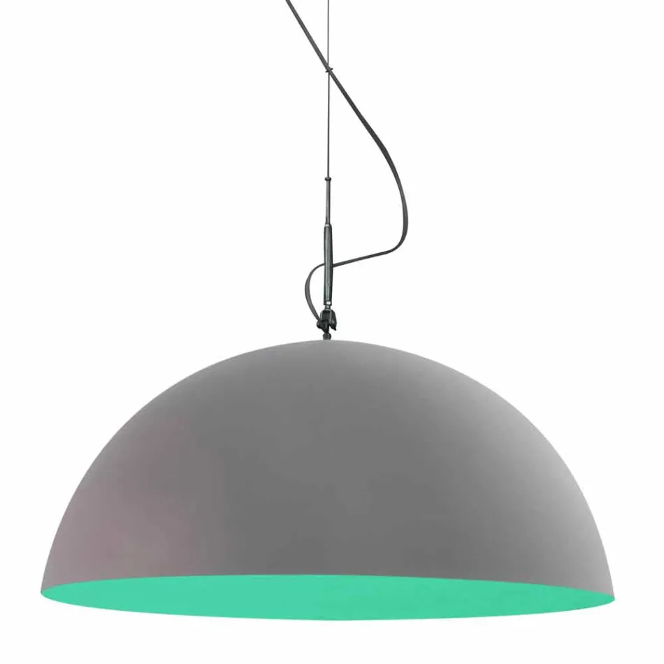 Hängeleuchte Design-Lampe In-es.artdesign Mezza Luna Cement paint Viadurini