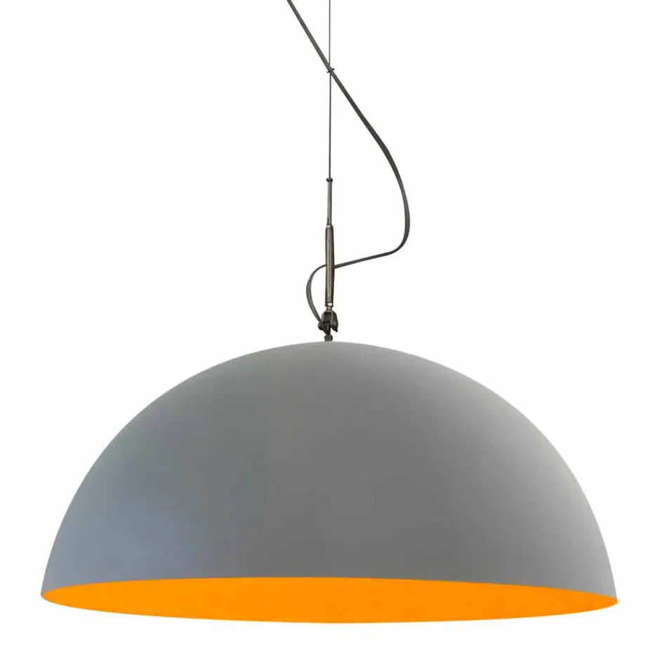 Hängeleuchte Design-Lampe In-es.artdesign Mezza Luna Cement paint Viadurini