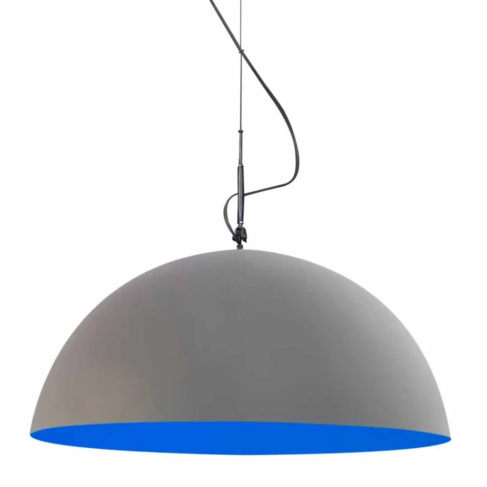 Hängeleuchte Design-Lampe In-es.artdesign Mezza Luna Cement paint Viadurini