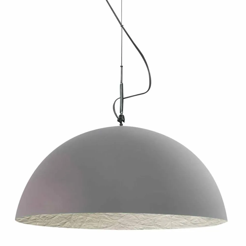 Hängeleuchte Design-Lampe In-es.artdesign Mezza Luna Cement paint Viadurini