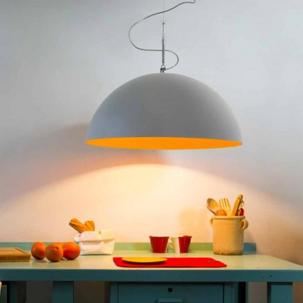 Hängeleuchte Design-Lampe In-es.artdesign Mezza Luna Cement paint Viadurini