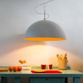 Hängeleuchte Design-Lampe In-es.artdesign Mezza Luna Cement paint