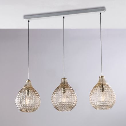 Elegante Lampe aus Glas und Metall, hergestellt in Italien für anspruchsvolle Interieurs – Atlas Viadurini