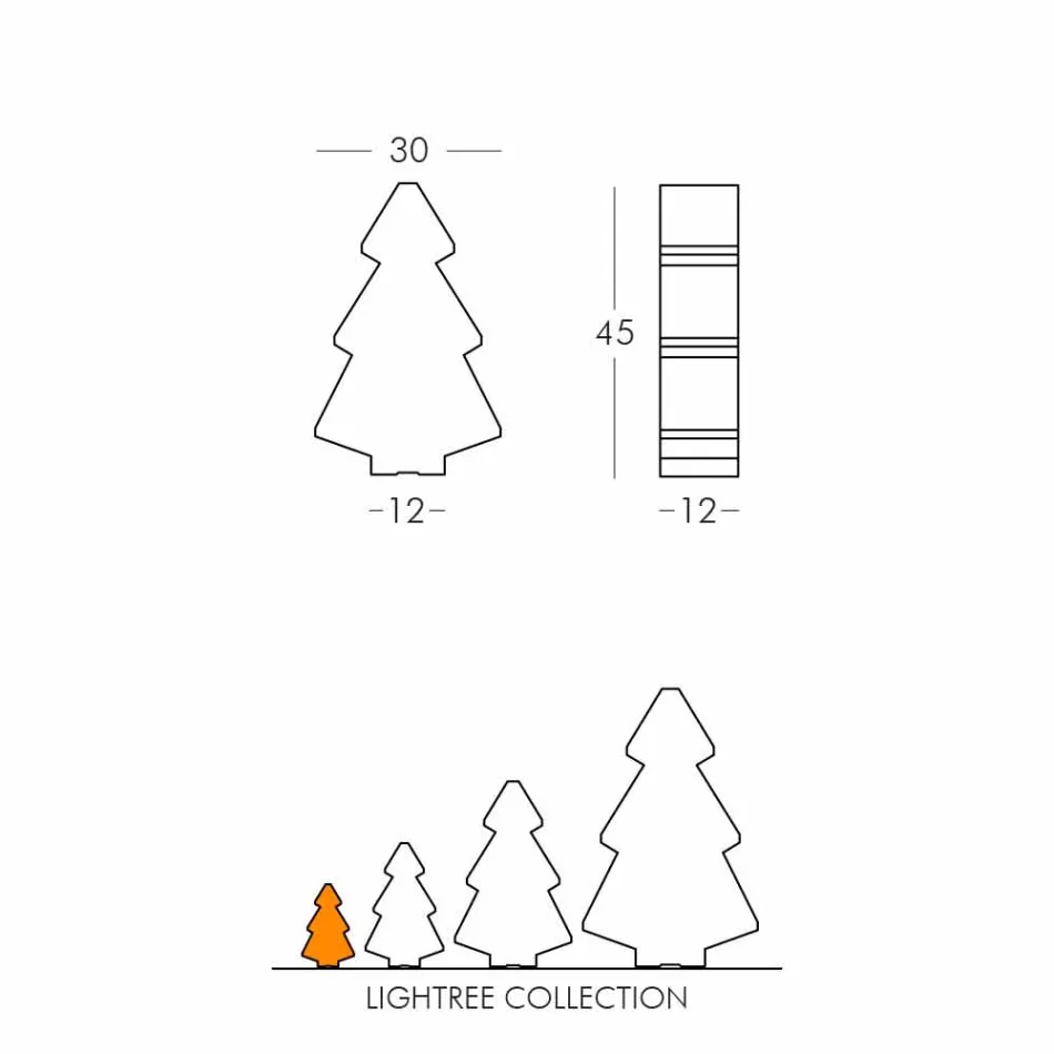 Dekorative Leuchte Lightree Weihnachtsbaum im Freien hergestellt in Italien Viadurini