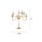 Flambeaux 7 Lights Klassische Lampe aus Porzellan und mundgeblasenem Glas - Eteria Viadurini
