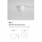Die Keramik-Lampe Shines Aldo Bernardi, mit Rosette 1 ausgegeben. Viadurini