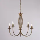 Elegante, weiße Metalllampe im Shabby-Chic-Stil – Roccia Viadurini