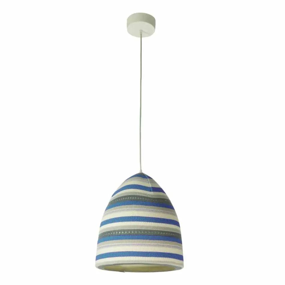 Pendelleuchte aus Nebulit und Wolle In.es.artdesign Flower Stripe Viadurini