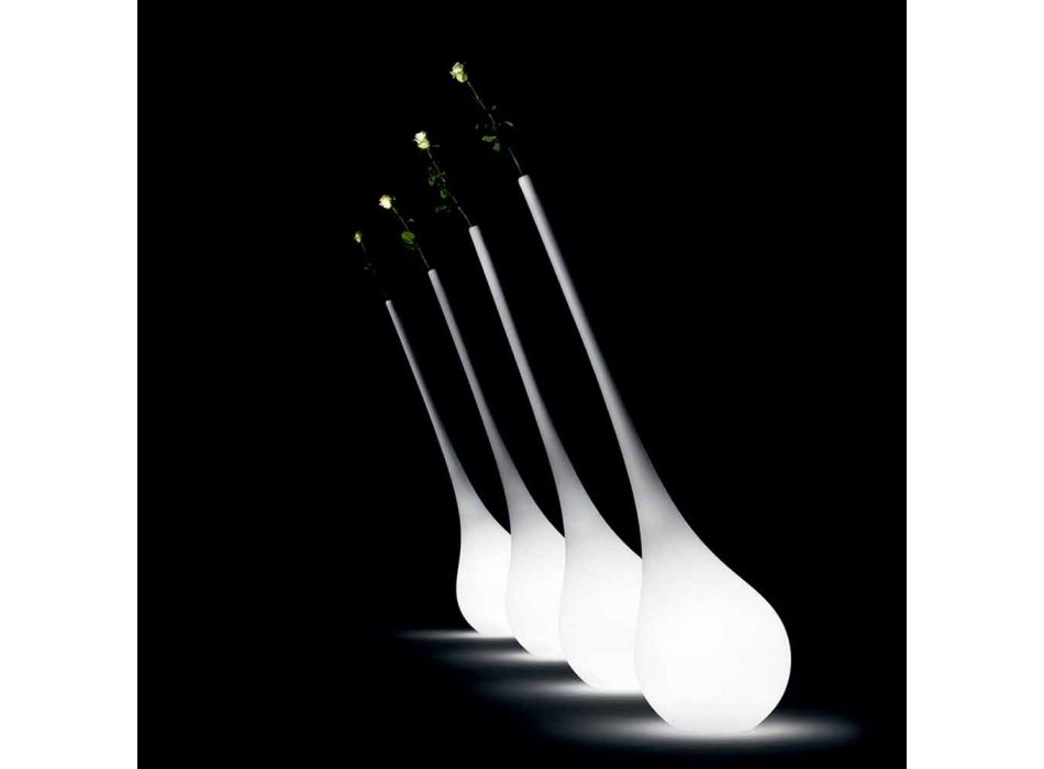 Design Kunststofflampe mit leuchtender Blumenvase - Ampulle von Myyour Viadurini