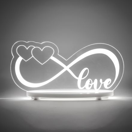 Infinito Amore Transparente Plexiglaslampe Made in Italy - Forever Viadurini