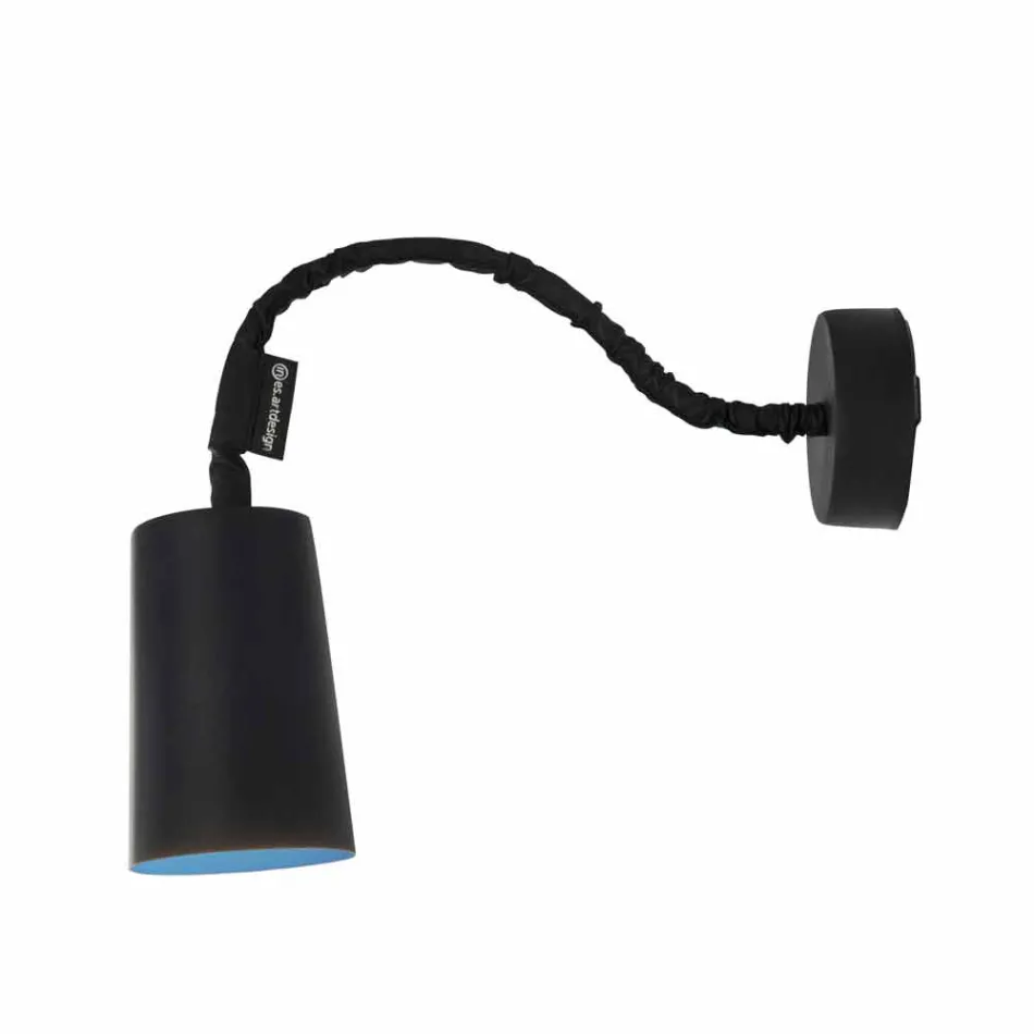 Wandmontierte Kunstharzlampe In-es.artdesign Malen Sie mit einer modernen Platte Viadurini