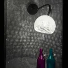 Wandleuchte aus Harz und Baumwolle In-es.artdesign Moderne Textur A1 Viadurini