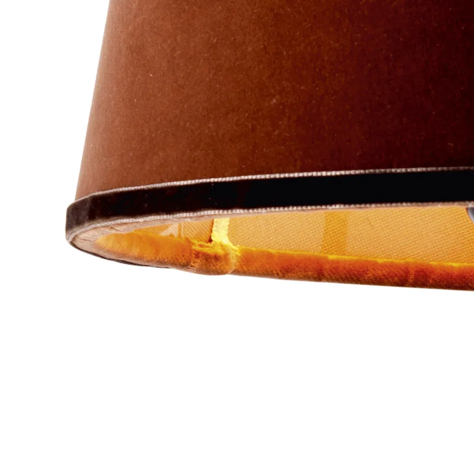 Tischlampe aus Stoff und Leder Grilli Snake in Italien hergestellt Viadurini