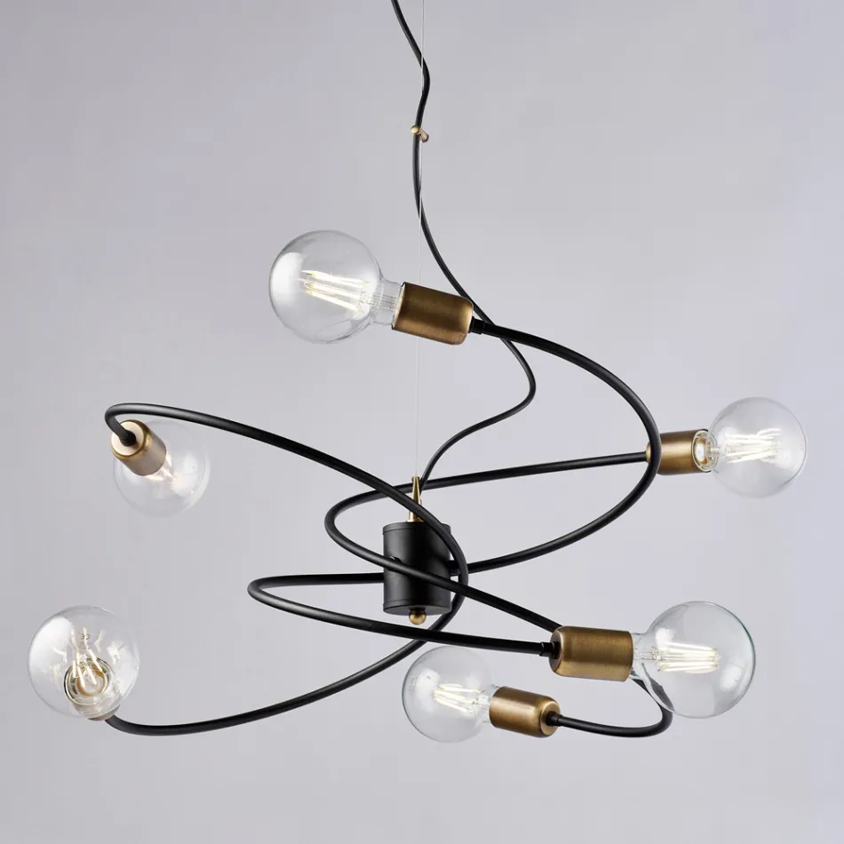 Italienische Glas- und Metallleuchte für elegante Räume – Venere Viadurini