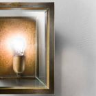 Industrielle Lampe aus Messing und Glasplatte Il Fanale Viadurini