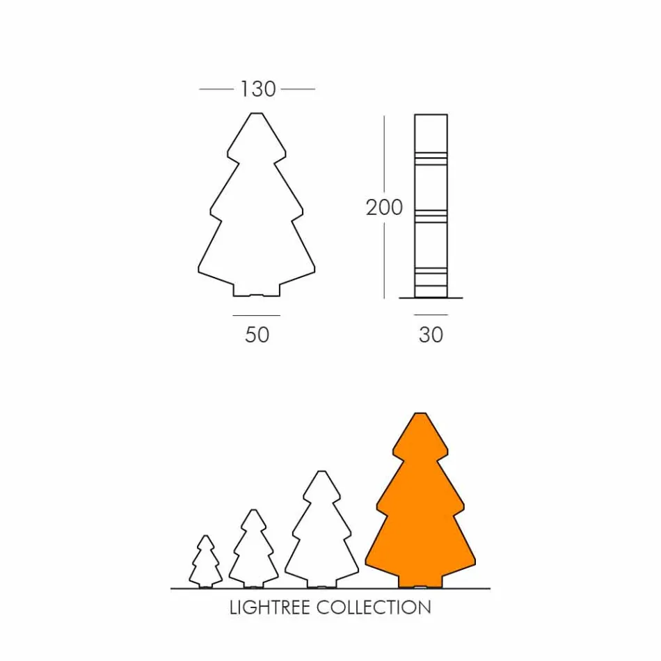 Tisch- / Bodeninnenleuchte Slide Lightree Weihnachtsbaum hergestellt in Italien Viadurini