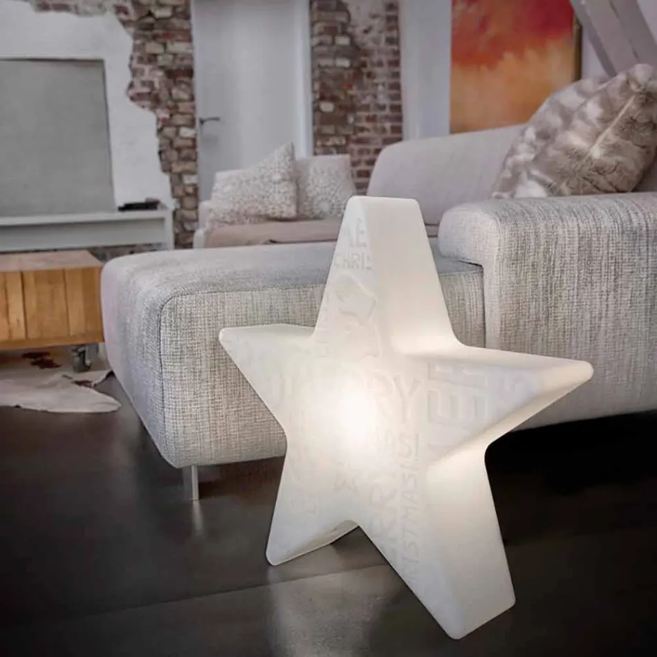 Innen- oder Außenlampe in Weiß, Rot oder Grün, Solar- oder E27-Lampe - Natalestar Viadurini