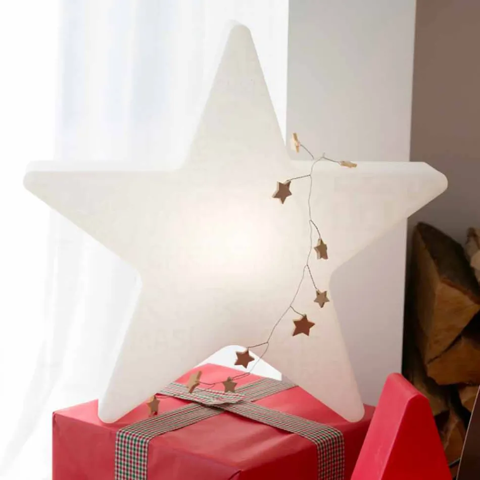 Innen- oder Außenlampe in Weiß, Rot oder Grün, Solar- oder E27-Lampe - Natalestar Viadurini