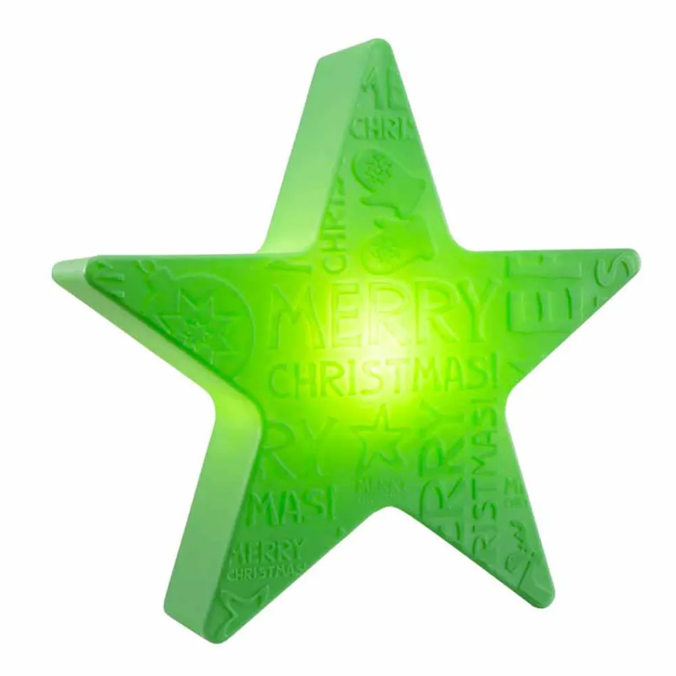 Innen- oder Außenlampe in Weiß, Rot oder Grün, Solar- oder E27-Lampe - Natalestar Viadurini