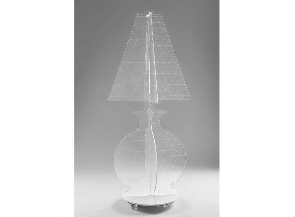 Moderne laserbeschriftete Plexiglas-Stehlampe 3 Größen - Raissa Viadurini