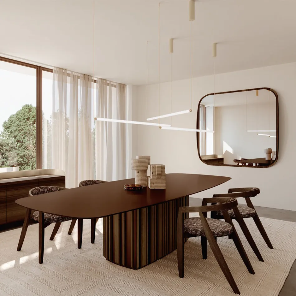 Moderne LED-Lampe aus geripptem Glas mit exklusivem Design, hergestellt in Italien – Lys Viadurini