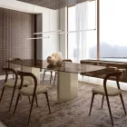 Moderne LED-Lampe aus geripptem Glas mit exklusivem Design, hergestellt in Italien – Lys Viadurini