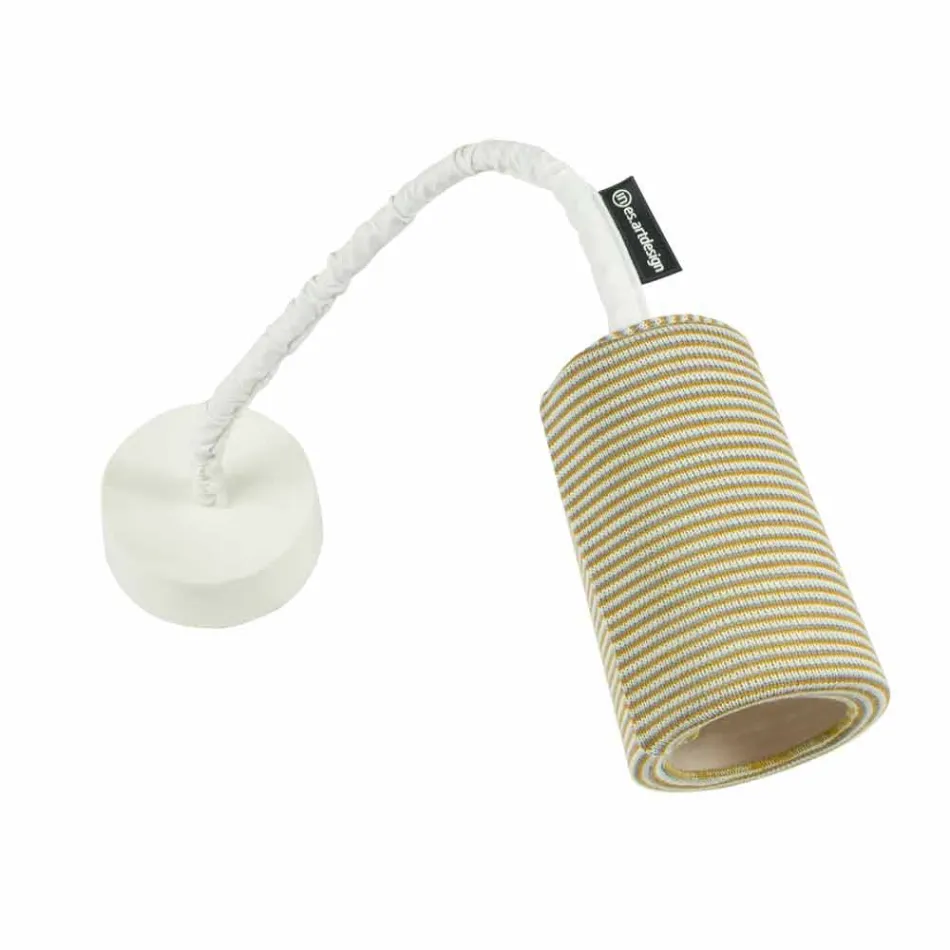 Moderne Wandleuchte In-es.artdesign Paint A Stripe Nebulite und Wolle Viadurini