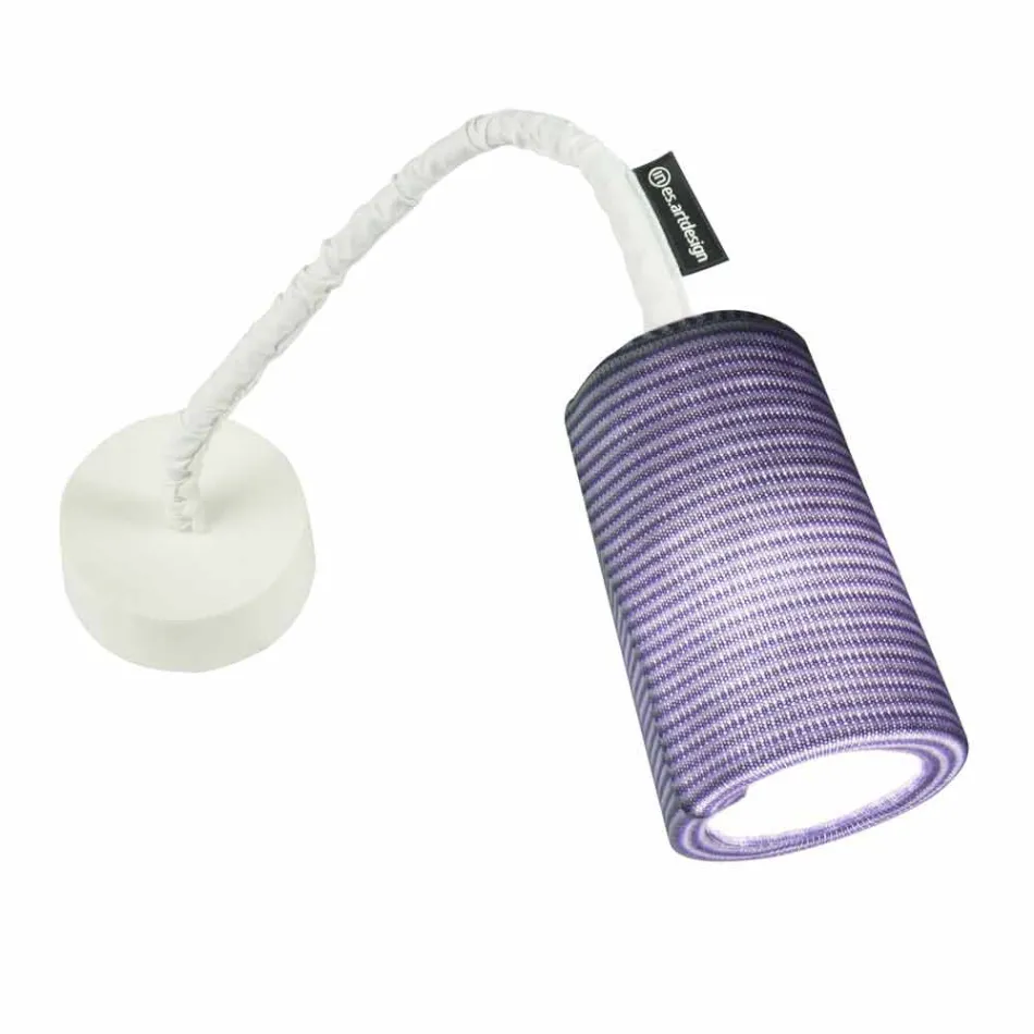 Moderne Wandleuchte In-es.artdesign Paint A Stripe Nebulite und Wolle Viadurini