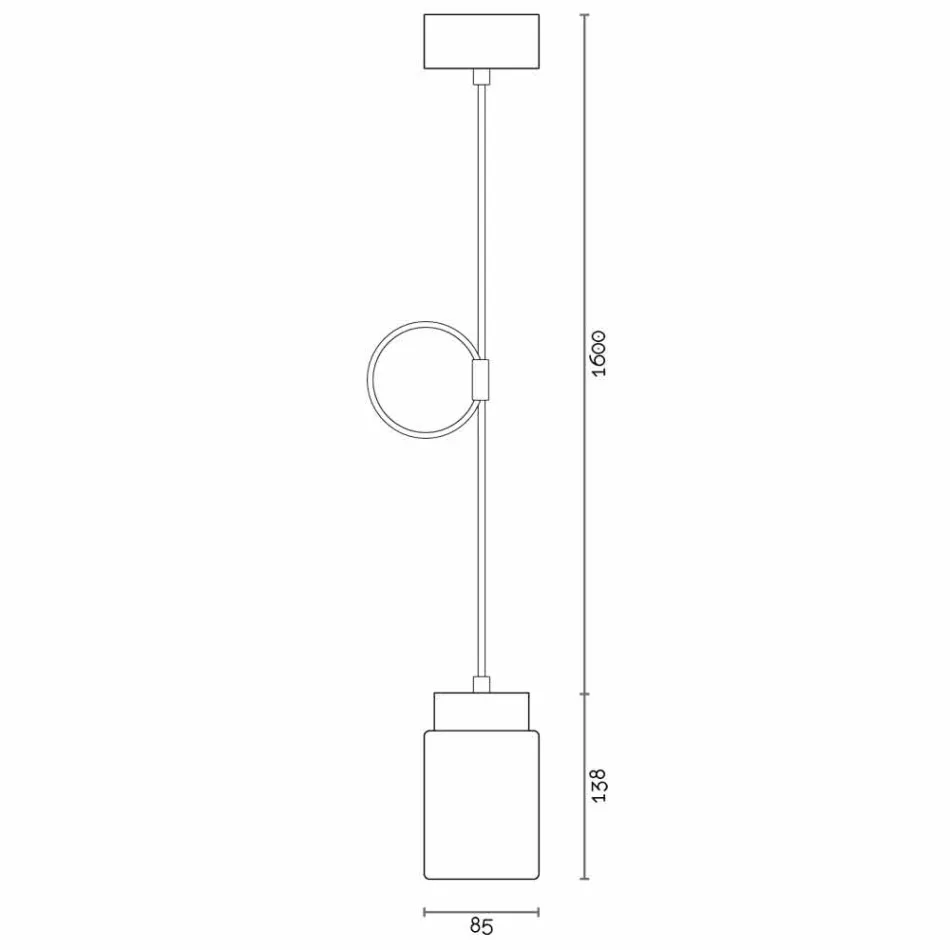 Moderne Pendelleuchte aus weißer Keramik, hergestellt in Italy Asia Viadurini