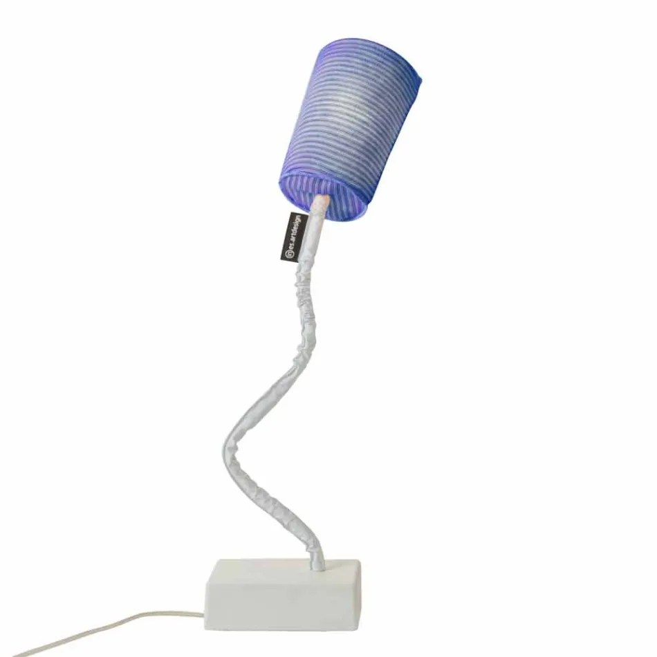 Moderne Tischlampe In-es.artdesign Paint T Stripe aus Wolle Viadurini
