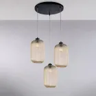 Moderne Lampe aus Glas und Metall, hergestellt in Italien, ideal für jeden Raum – Aquila Viadurini