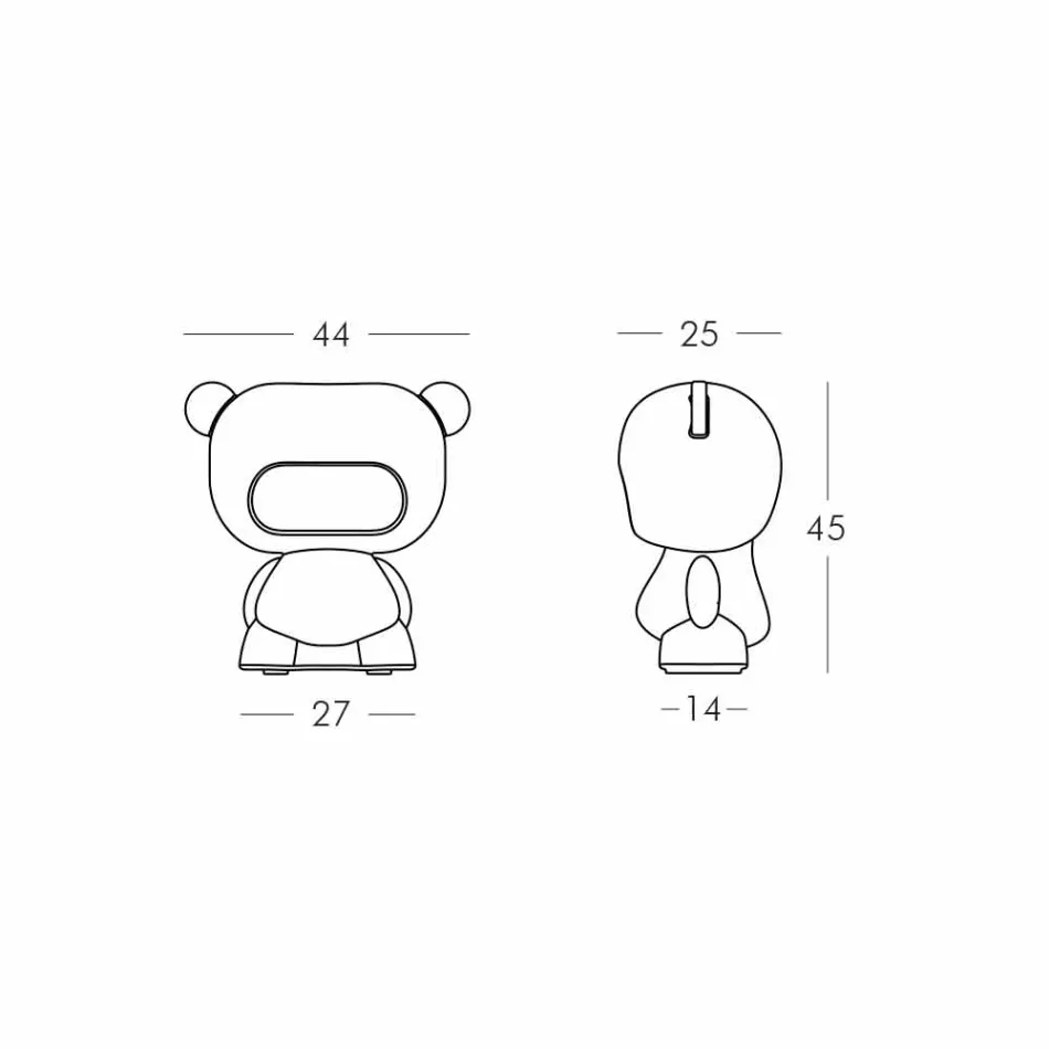 Reiner farbiger Tischlampenbär aus Italien Viadurini