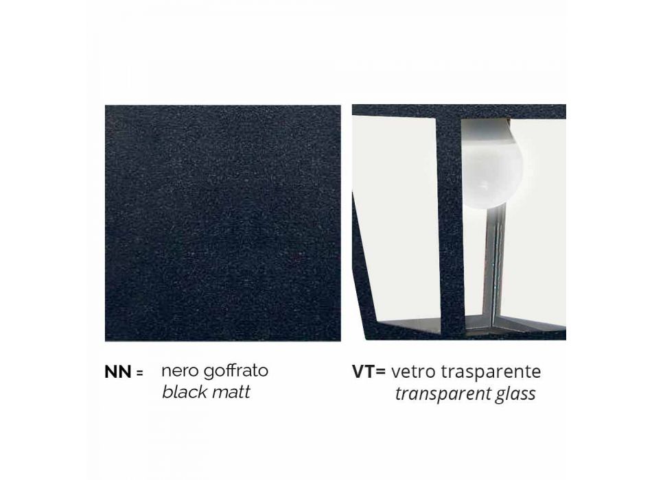 Außenwandleuchte aus Aluminium hergestellt in Italien, Aquilina Viadurini