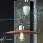 Handwerk und unten Lampe Keramik und Metall Kristen Ferroluce Viadurini