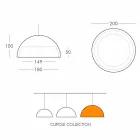 Farbige Pendelleuchte Slide Cupole Polyethylen aus Italien Viadurini