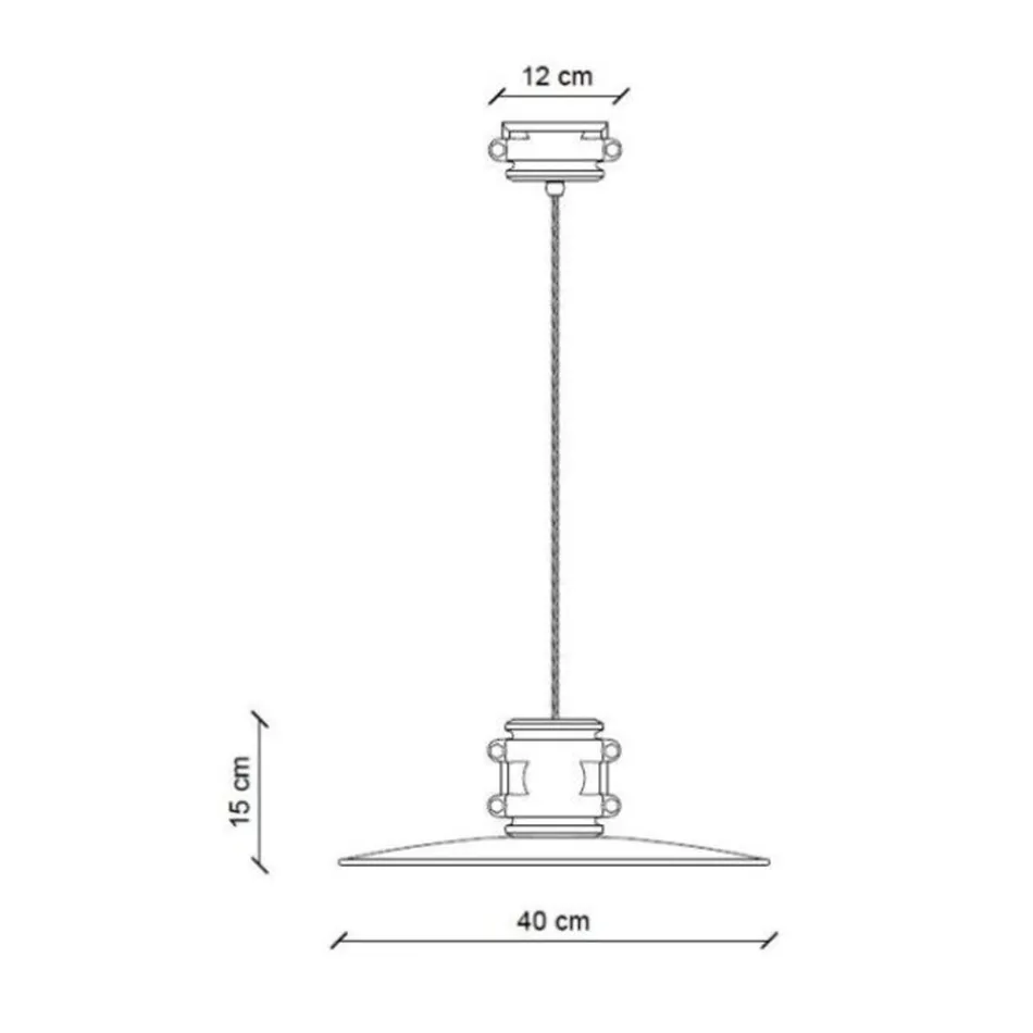 Pendelleuchte aus Eisen und industrieller handgefertigter Keramik - Urban Viadurini