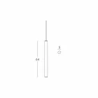 Methacrylat-Pendelleuchte Slide Flux Hanging dünn in Italien hergestellt Viadurini