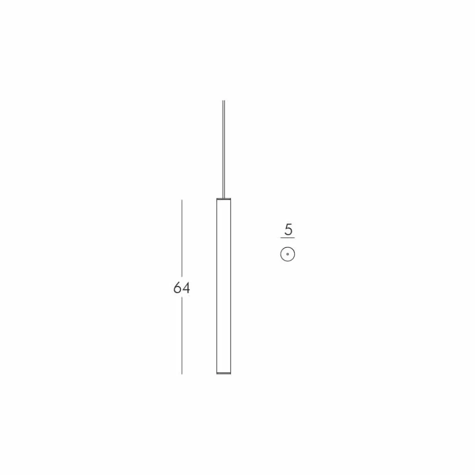 Methacrylat-Pendelleuchte Slide Flux Hanging dünn in Italien hergestellt Viadurini