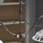 Hängelampe 2 Lichter aus handgefertigter Keramik mit Passanastri - Neapel Viadurini