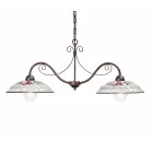 Hängelampe 2 Lichter aus handgefertigter Keramik mit Passanastri - Neapel Viadurini